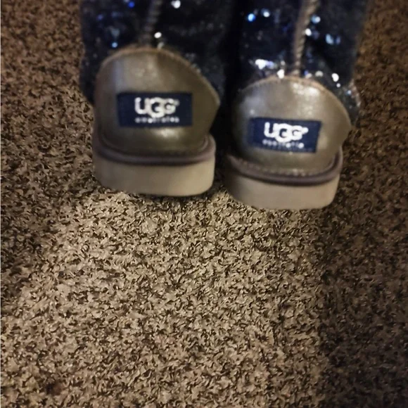 UGG Sparkly Blue and Silver Boots - Picture 5 of 5